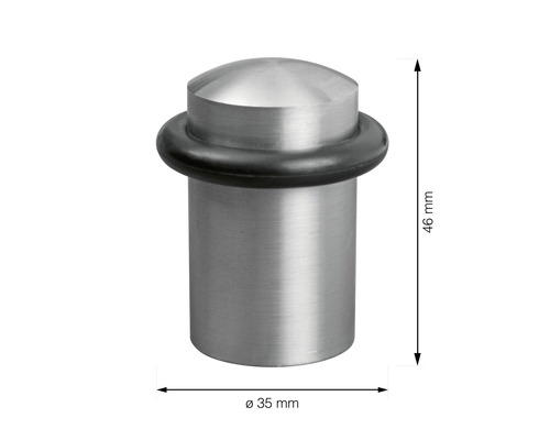 Tarrox door stop for screwing round stainless steel Ø 35x46 mm 1 piece