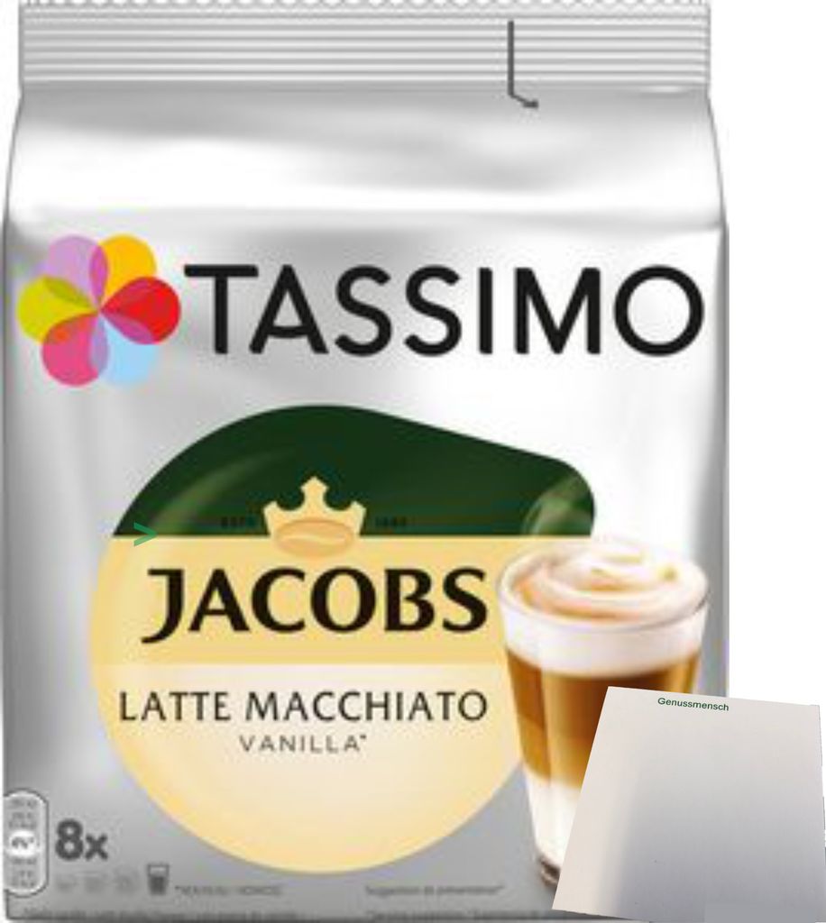 Tassimo Jacobs Type Latte Macchiato Vanilla (1x268g pack) + usy block