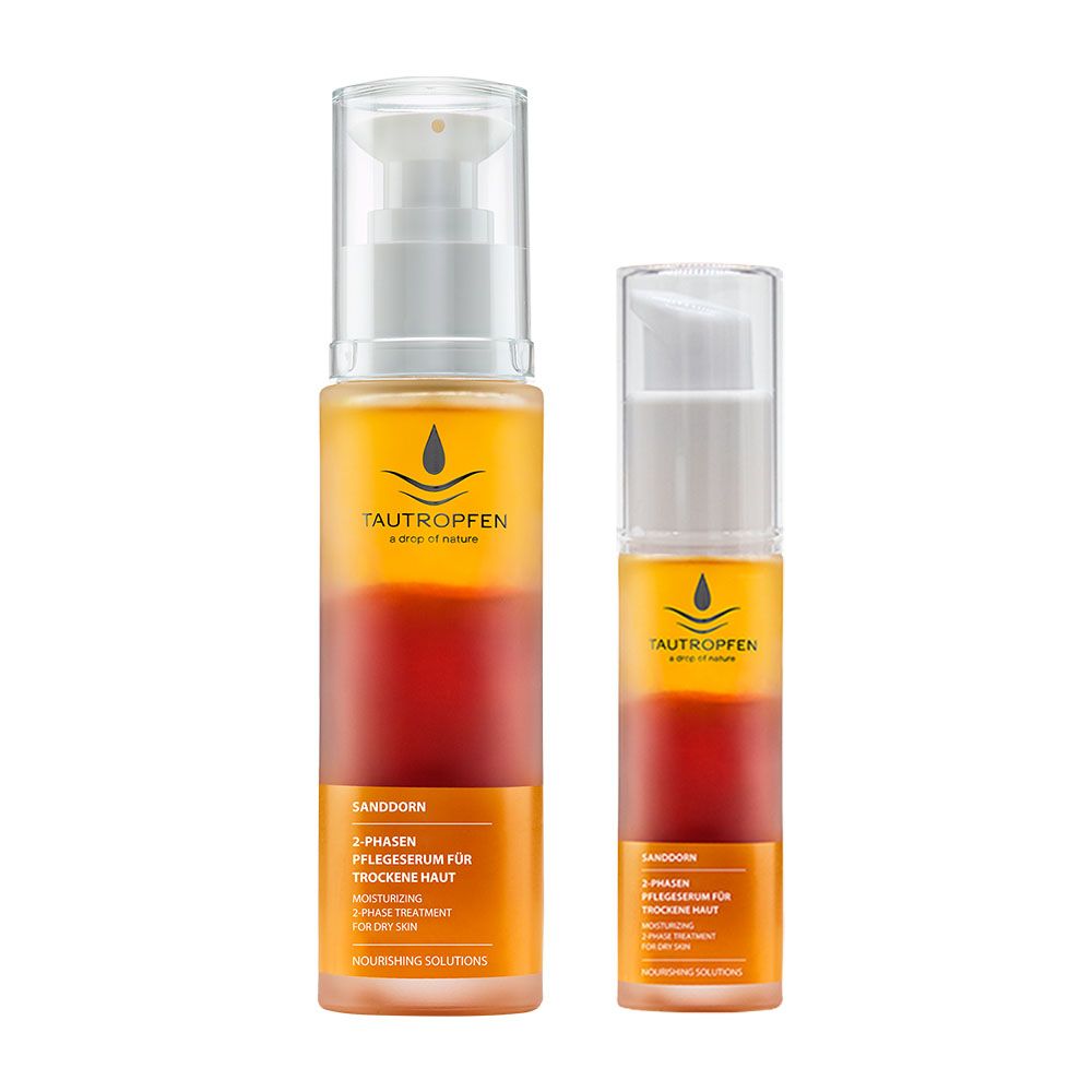 TAUTROPFEN Sea buckthorn 2-phase care serum for dry, low-fat skin + 10 ml size FREE 60 ml