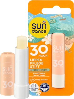 SUNDANCE Lippenpflegestift mit tropischem Duft, island breeze, LSF 30, 4,8 g