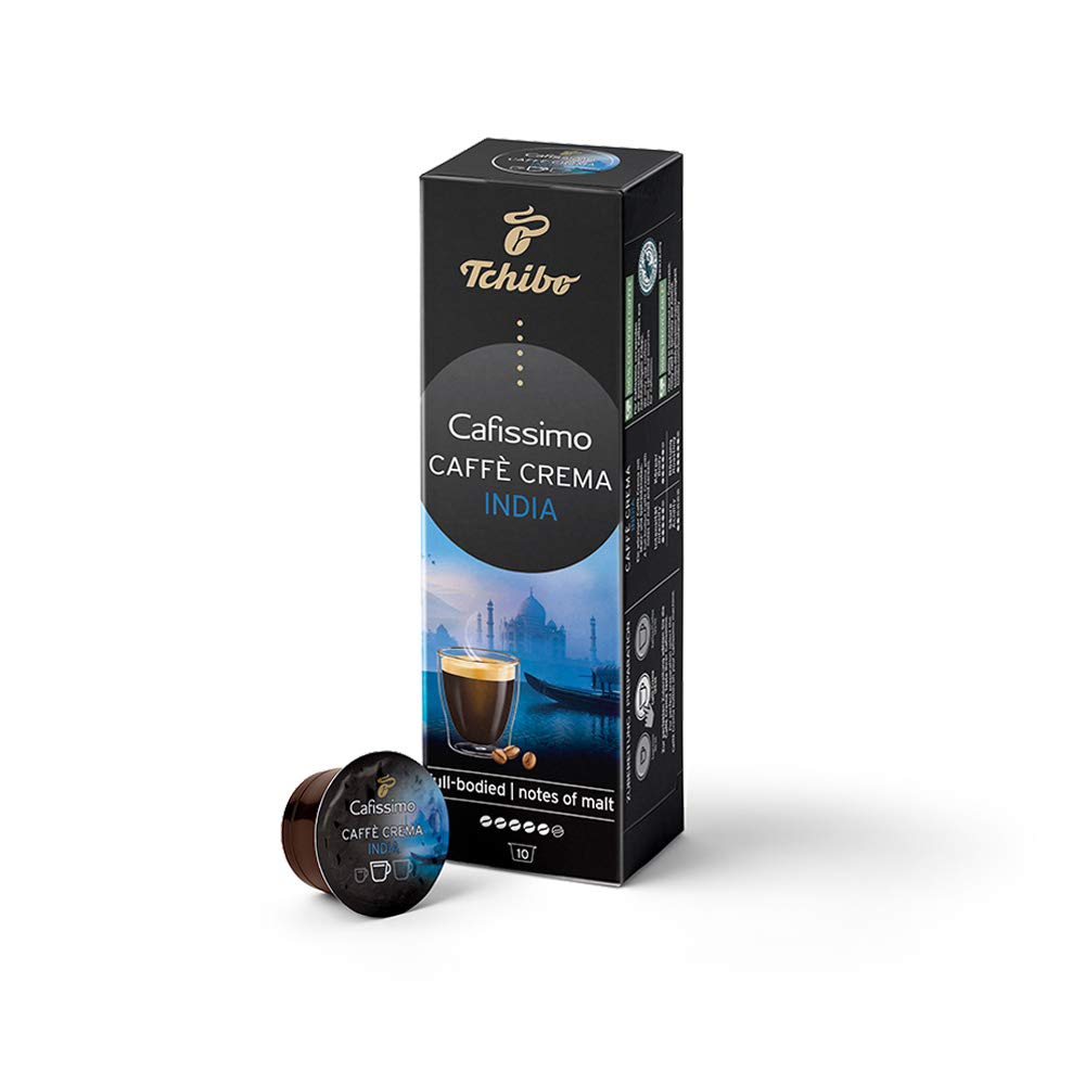 Tchibo Cafissimo Caffè Crema India coffee capsules, 10 pieces