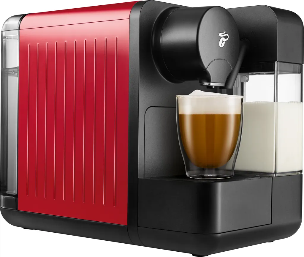 Tchibo Cafissimo "milk" capsule machine for coffee, espresso, caffè crema, red