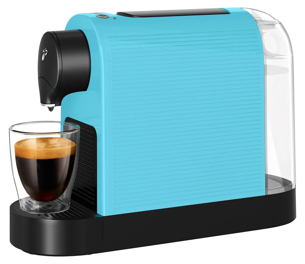 Tchibo Cafissimo "Pure plus" Coffee Machine Capsule Machine for Caffè Crema, Espresso and Coffee | 0.8l | 1250 Watts | 11.9 x 33.7 x 24 cm | Limited Edition Tropical Breeze