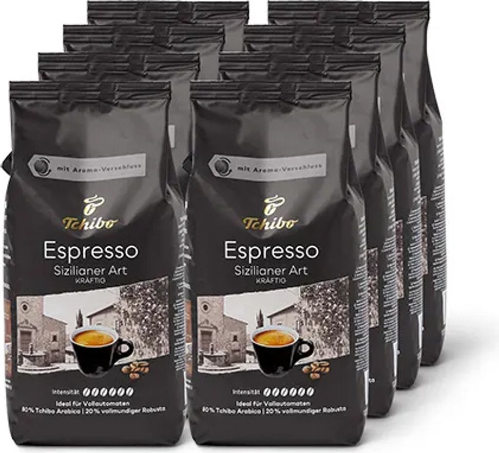 Tchibo - Espresso Sicilian Style Beans - 8 x 1 kg