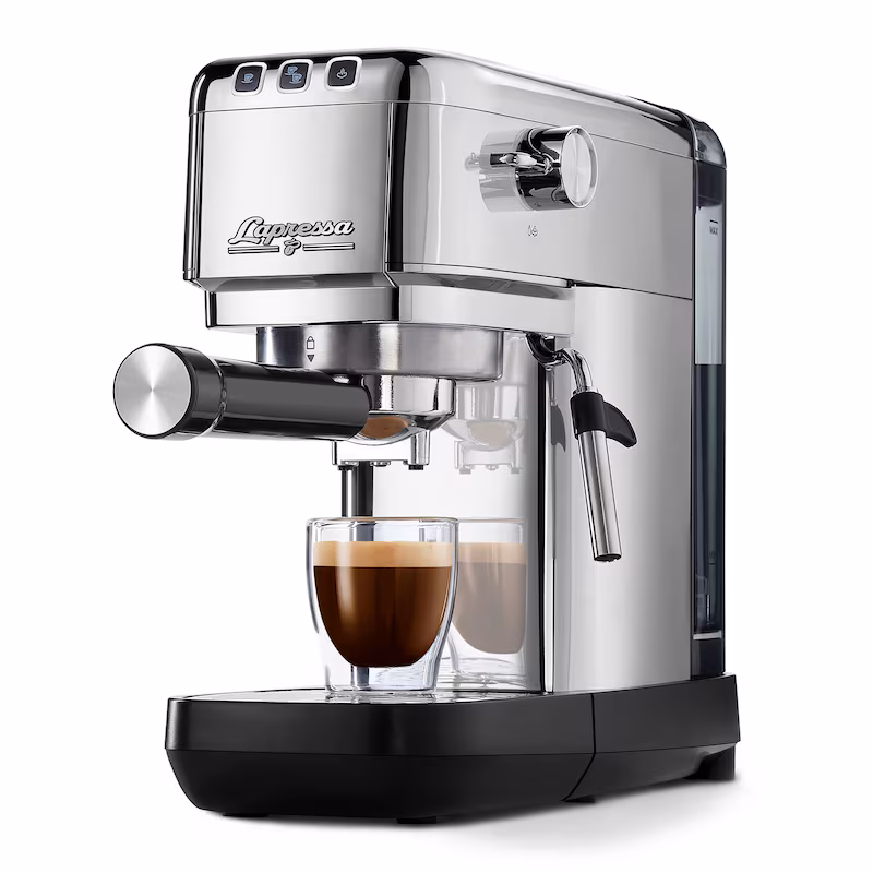 Tchibo porta espresso machine “Lapressa”, stainless steel