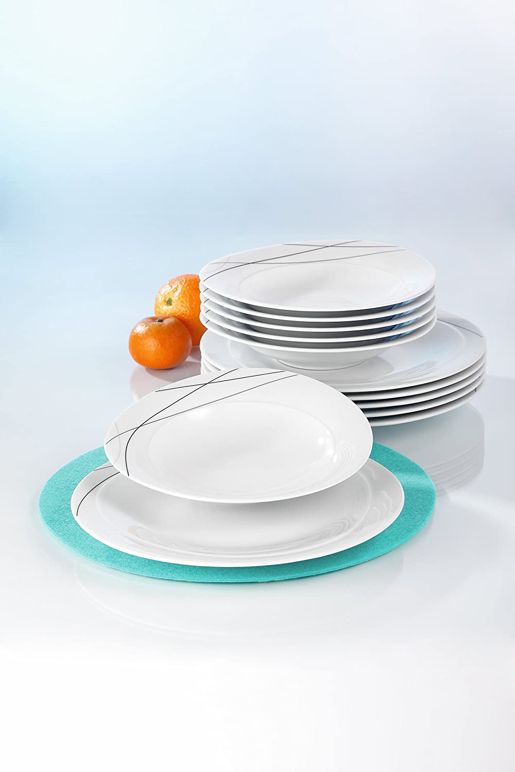 Seltmann Weiden Trio Highline 71381 Dinner Service Set of 2