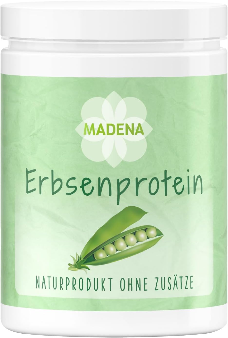 MADENA Pea Protein Powder, 1 kg, Vegan Protein with 85% Protein Content, 100% Protein Isolate, Extra Mild and Fine, Gluten-Free, Lactose-free