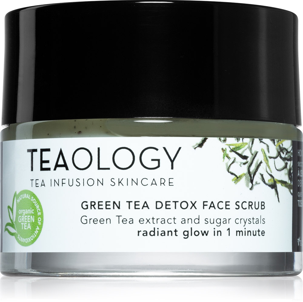 Teaology Cleansing Green Tea Detox Face Scrub Sugar scrub to nourish and gently cleanse the skin with green tea