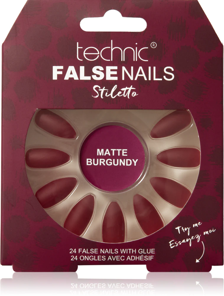 Technic Cosmetics False Nails Stiletto Artificial Fingernails