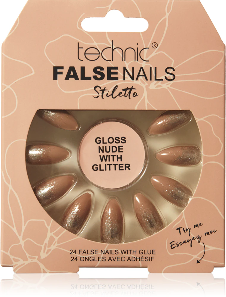 Technic Cosmetics False Nails Stiletto Artificial Fingernails