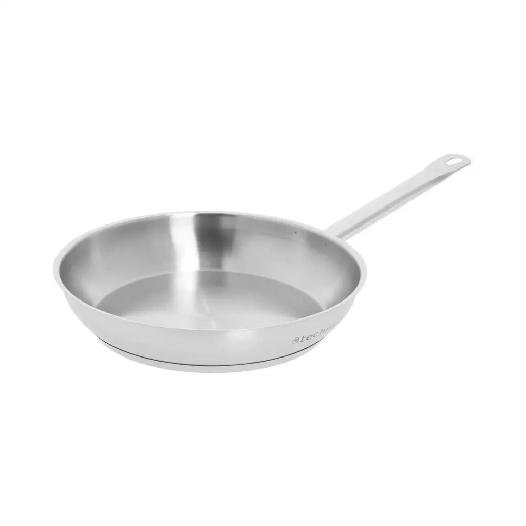 TECHNICA Stainless Steel Frying Pan ⌀28 cm | Induction Compatible Frying Pan for Professional Kitchens 3.1 L | Robust, Uncoated Frying Pan | Heat-Resistant Handle