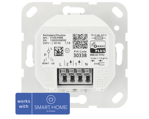 TechniSat roller shutter switch with repeater function compatible with Gira System 55 - Compatible with SMART HOME by hornbach