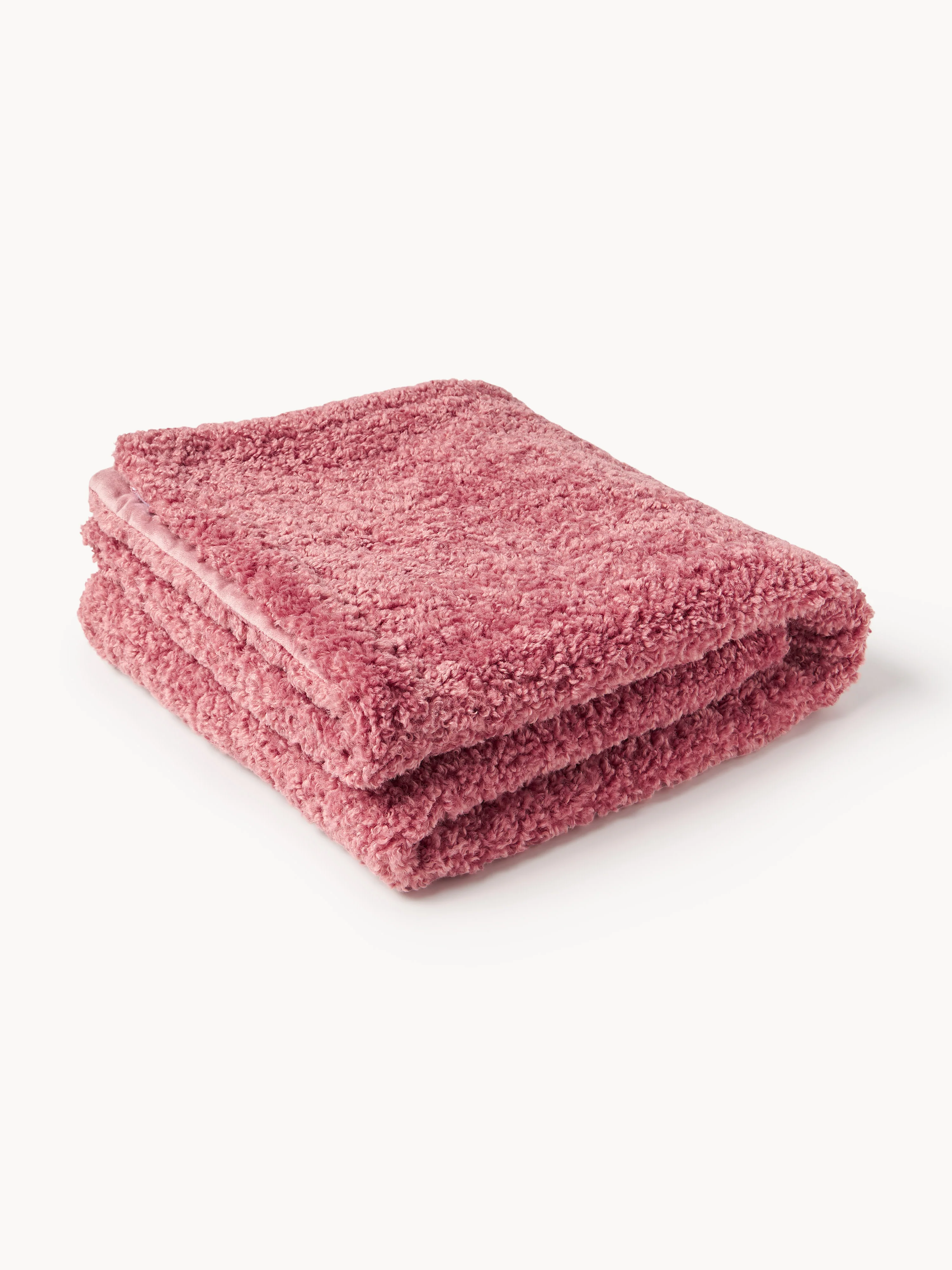 Westwing Collection Dotty Teddy Blanket, Dusty rose