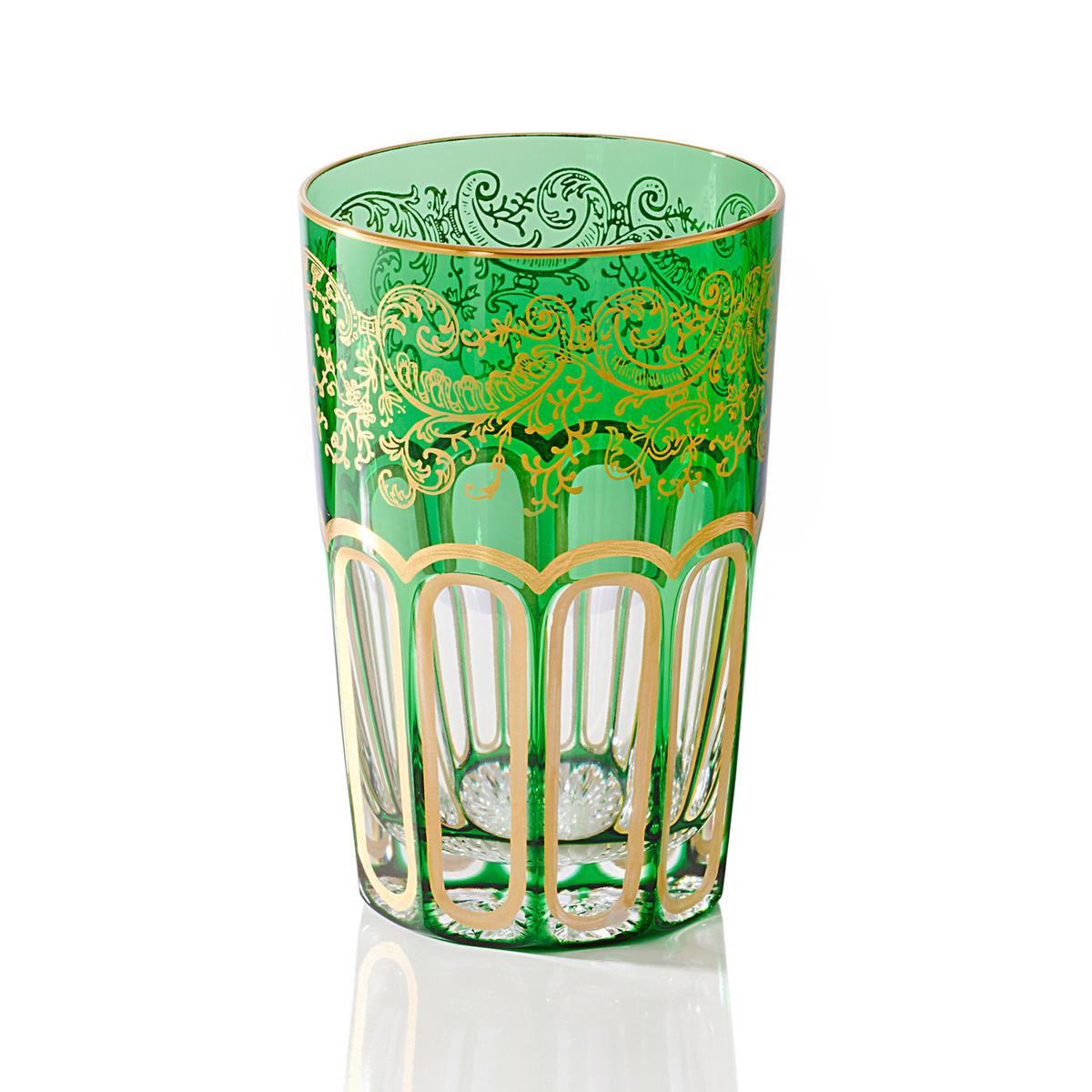 Rabat tea glass, green, by Saint-Louis