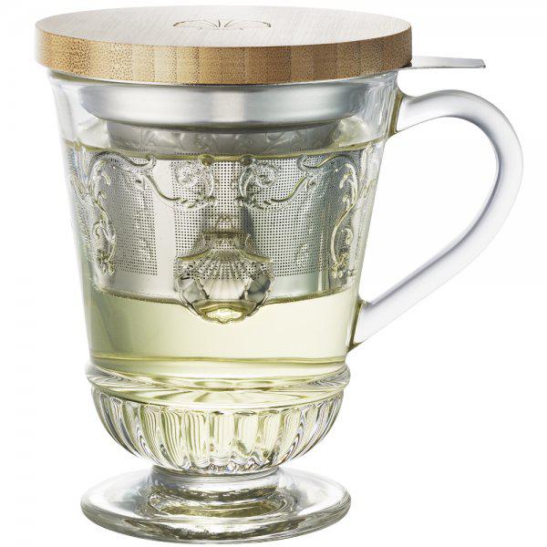la-rochere Tea glass set with strainer and lid Versailles La Rochère