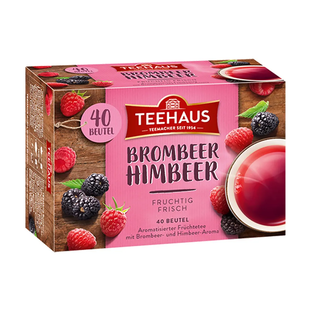 Teekanne Tea House Blackberry Raspberry Fruit Tea, fruity and fresh flavored, 90g