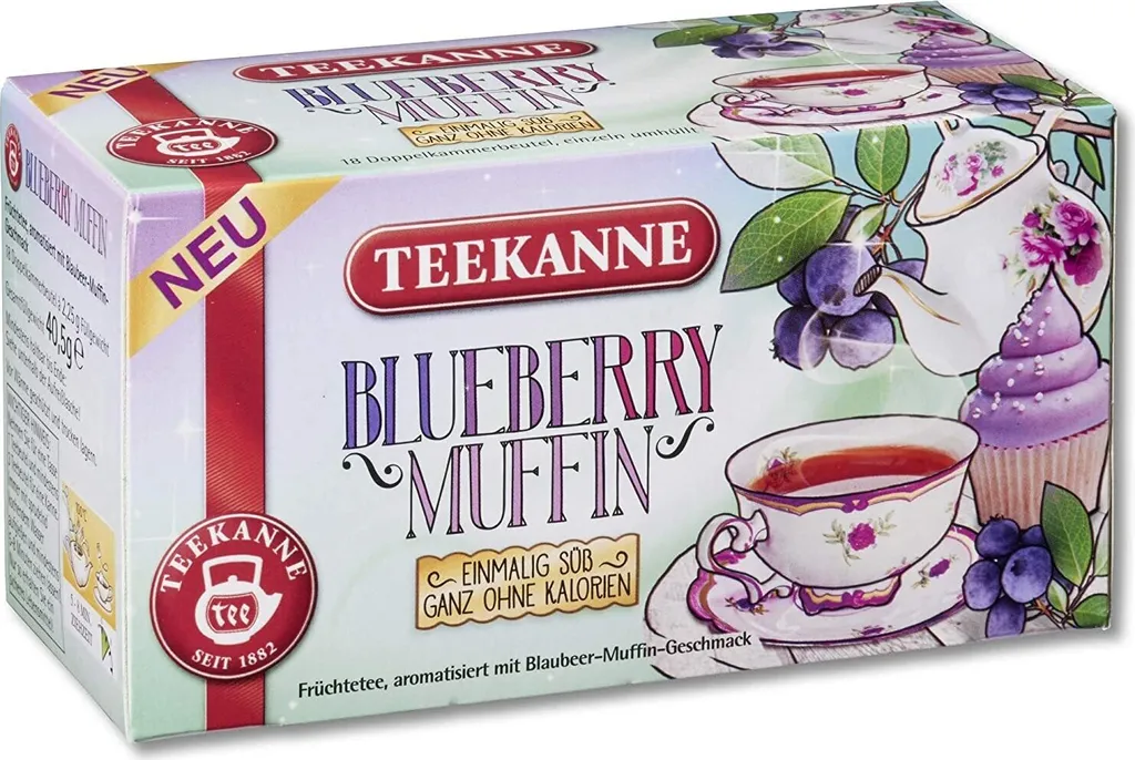 Teekanne Blueberry Muffin Unique Sweet Flavored Fruit Tea 41g