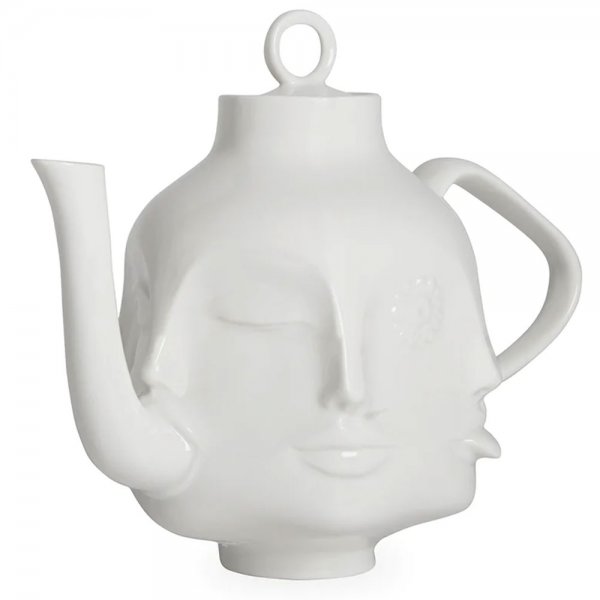 Dora Maar White Teapot by Jonathan Adler