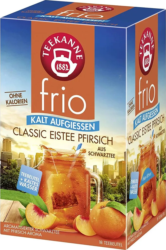 Teekanne frio Peach Passion Fruit 18 tea bags for cold brewing 45g