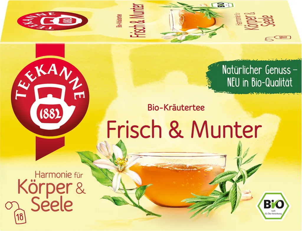 Teekanne Fresh & Lively with Lemon Verbena and Lemongrass 18 tea bags, 40 gm