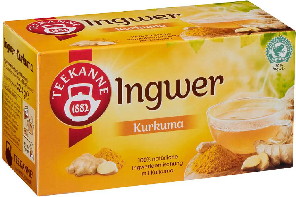 Teekanne Ginger Turmeric Ginger tea blend refined with turmeric 32g