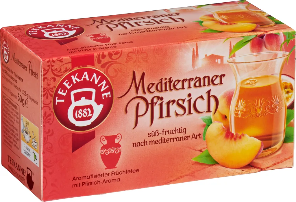 Teekanne Mediterranean Peach sweet and fruity 20 tea bags 50g