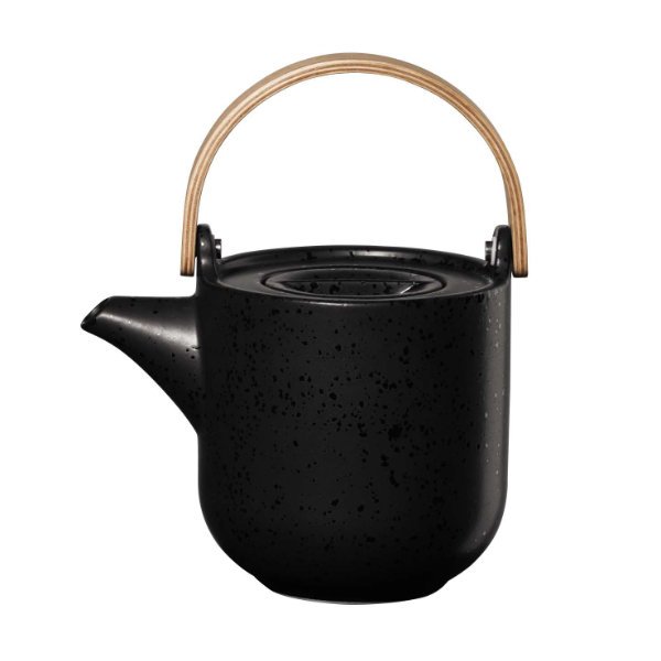 Coppa Kuro teapot with wooden handle by Asa