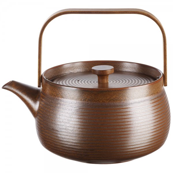 Teapot with wooden handle Japandi Brown 1.5l by Asa