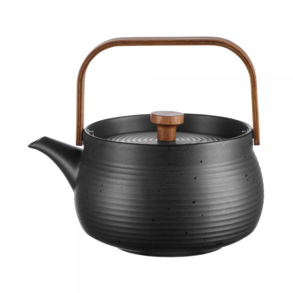 Teapot with wooden handle Japandi Black 600ml by Asa