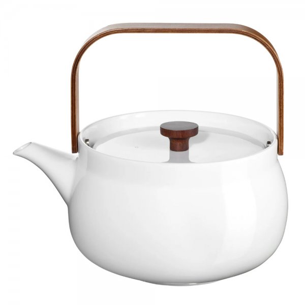 Teapot with wooden handle Japandi White 1.5l by Asa