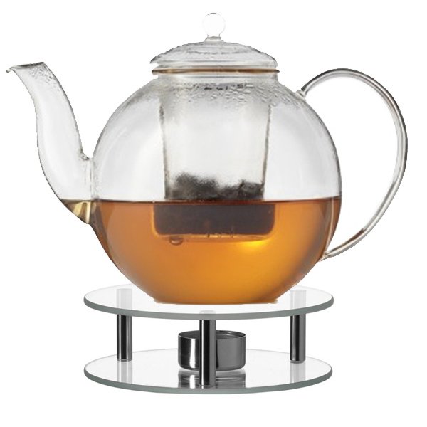 LEONARDO HOME Armonia glass teapot with warmer, 1.2 liters, by Leonardo