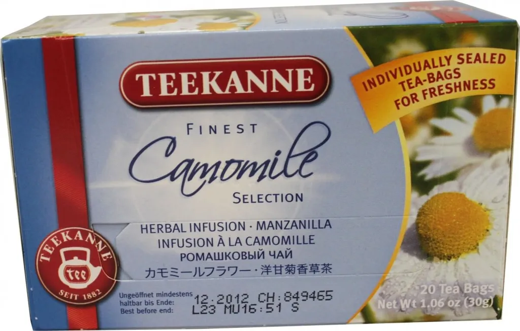 Teekanne Premium Chamomile Herbal Tea, aromatic and mild, 20 tea bags, 30g