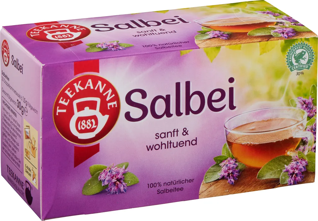 Teekanne Sage Natural Sage Tea 20 Double Chamber Tea Bags 30g