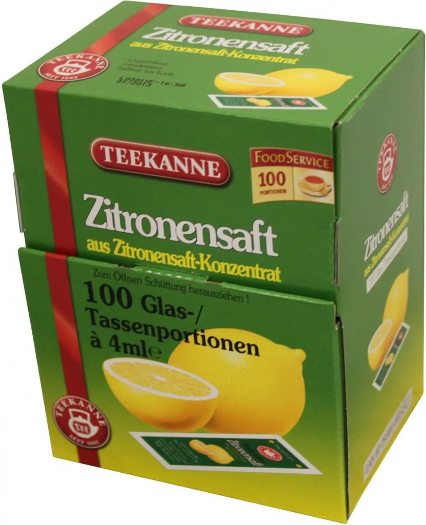TEEKANNE Lemon Juice 100 portions of 4 ml each
