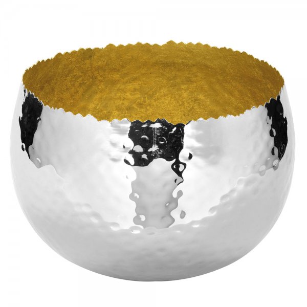 Tealight holder bowl Sefa hammered (14.5cm) from Fink