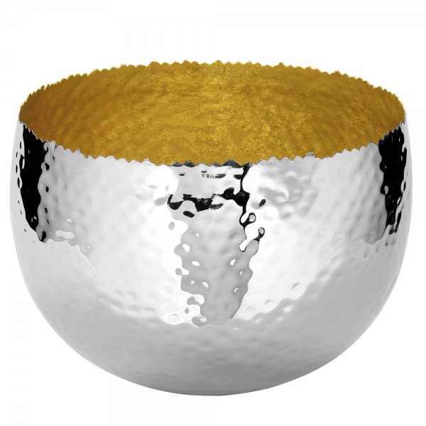Tealight holder bowl Sefa hammered (18cm) from Fink