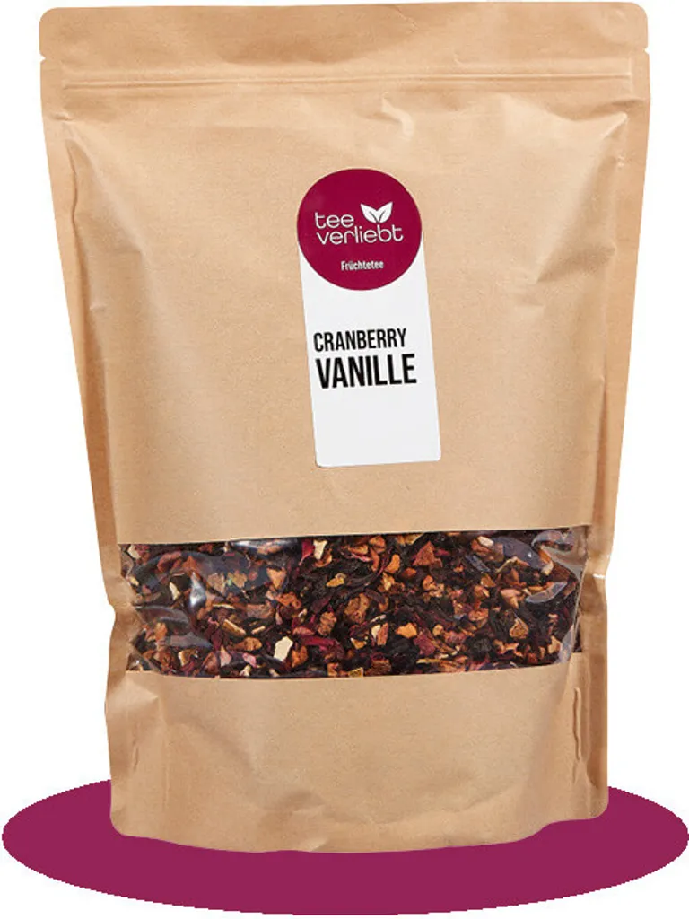 FRUTEG GmbH tea lover - Cranberry Vanilla loose fruit tea | 1 kg 1000g