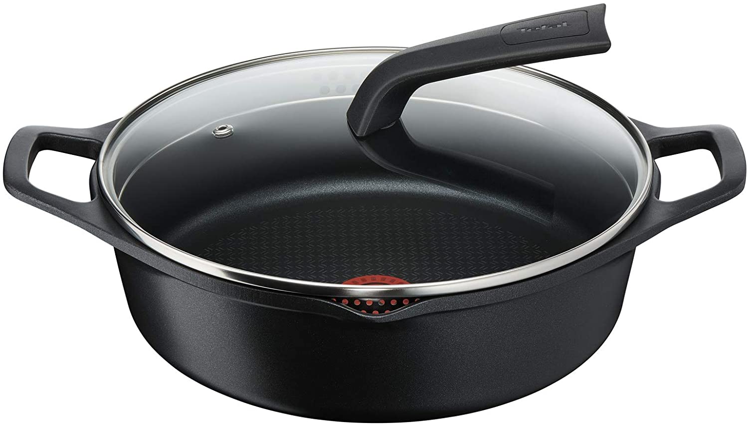 Tefal E2154674 Cast Aluminium Saucepan Aroma 24 cm Black