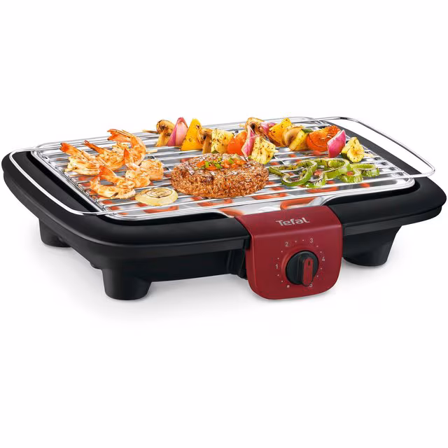 Tefal BG 90E5 Barbecue & Grill Tabletop Electric Black, Red 2300 W
