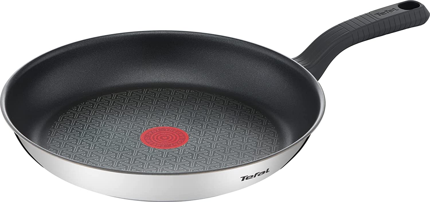 Tefal Comfort Max Stainless Steel Frying Pan, Silver, 26 cm