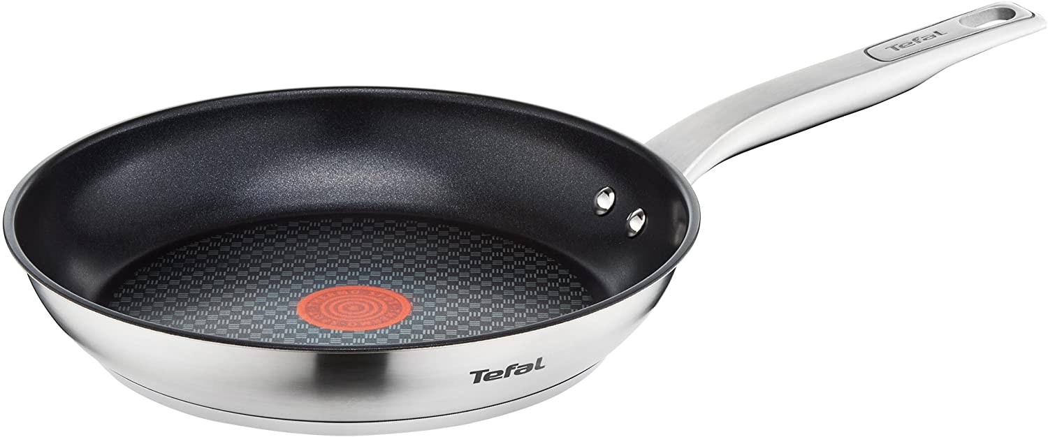 Tefal Hero E82604 Pan Stainless Steel Non-Stick Coating Suitable for Induction Cookers, 24 cm