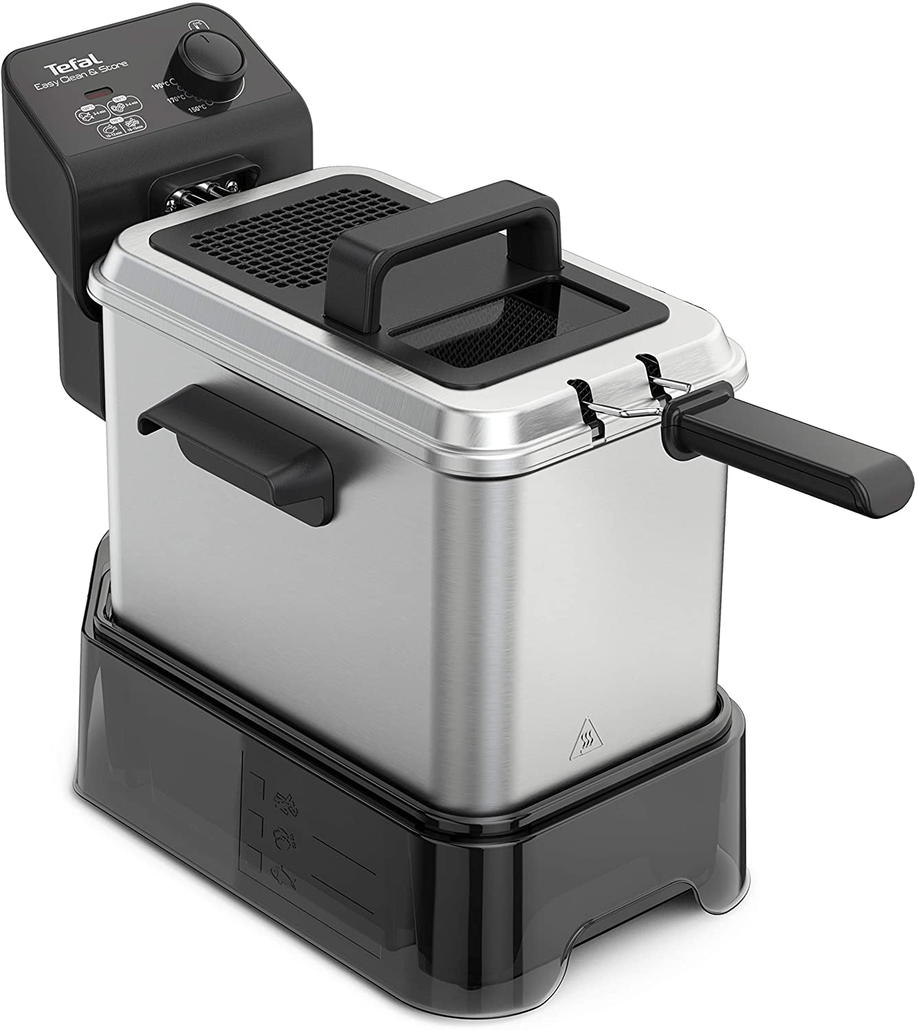 Tefal Easy Clean & Store 3.5L/1kg Oil Fryer with Reusable Oil Container 190C Adjustable Thermostat Drainer Option Underwater Resistance Easy Clean