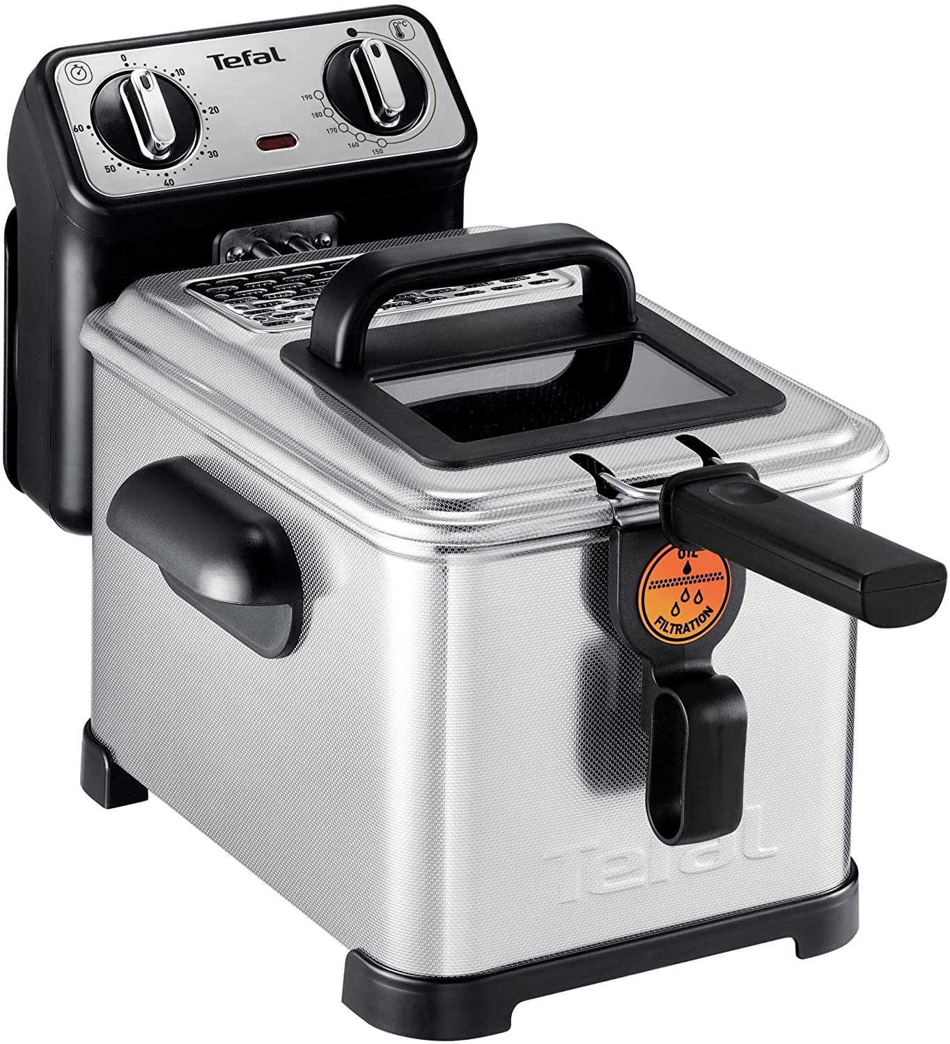 Tefal FR5171 Freestanding Fryer Only 1.3kg Metal 4L Single Stainless Steel