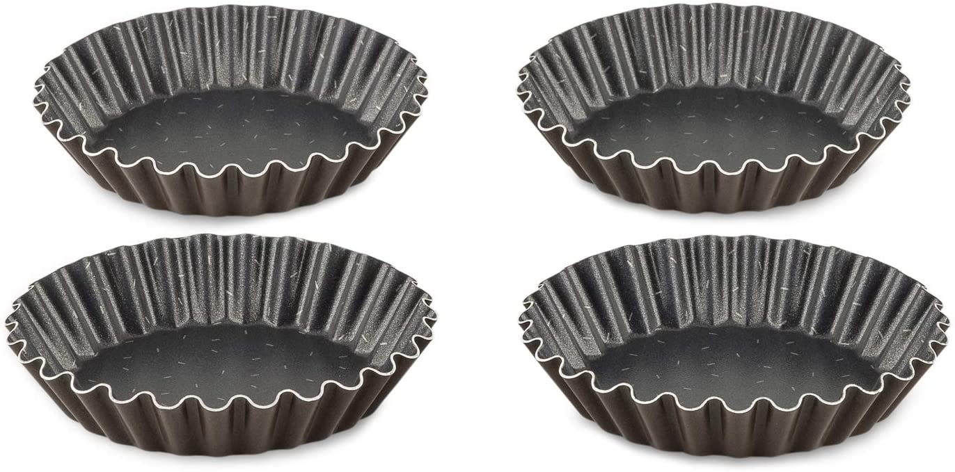 Tefal J1608102 Success Game by 4, Tartlets Aluminium Black 15 x 11 x 7 cm