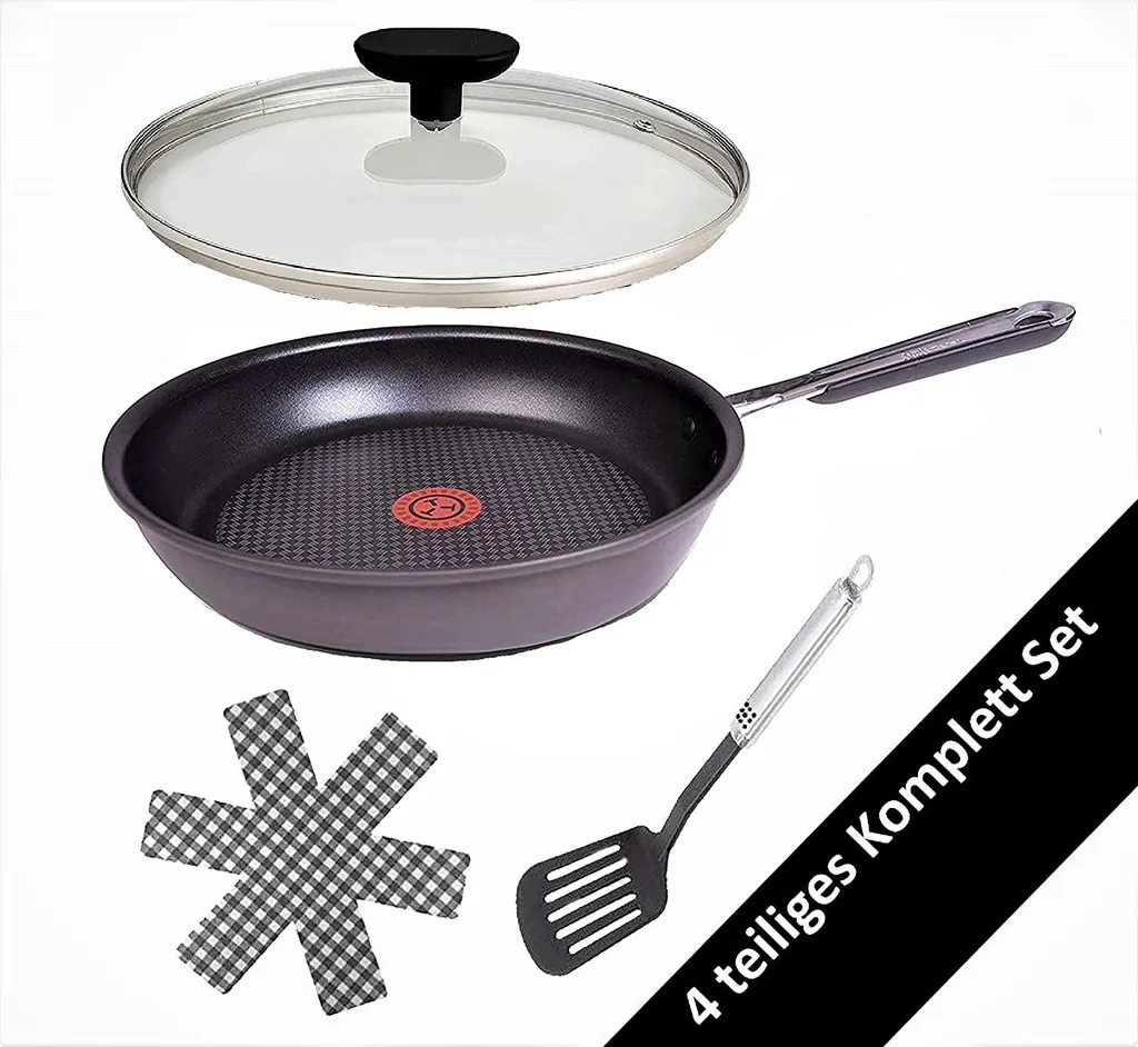 Tefal Jamie Oliver E78006 frying pan, 24 cm max. diameter, anodized, suitable for induction hobs, non-stick coating