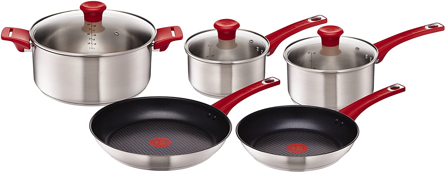 Tefal Jamie Oliver Mainstream Stainless Steel Saucepan and Pan Set