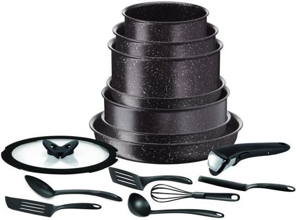 TEFAL 15-piece frying pan set: frying pan, casserole, saucepan + accessories