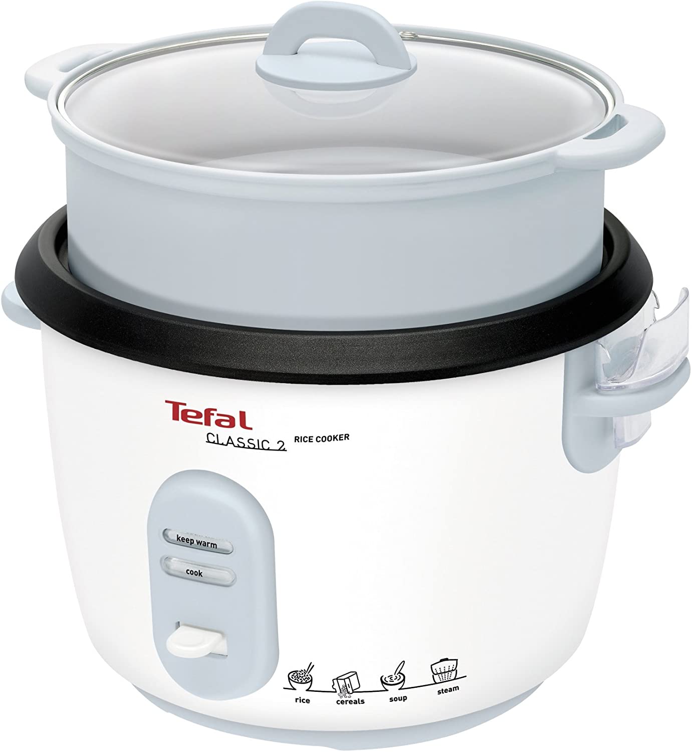 Tefal RK101 1.8L, Rice Cooker with steam insert, 700W White