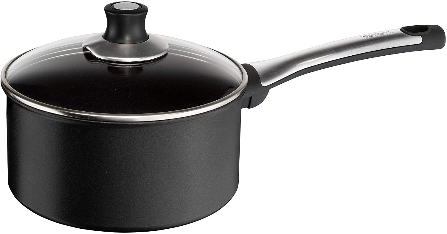 Tefal Talent Pro 6 Piece Non-Stick Saucepan Set with Lids, Suitable for Induction Cookers, Black , 16 cm