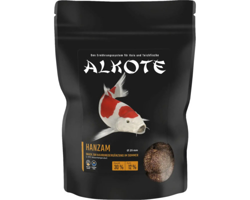 Pond food ALKOTE Hanzam Koi Snack 425 g Koisnack large, floating coin/chip approx. Ø 25 mm, ideal for hand feeding